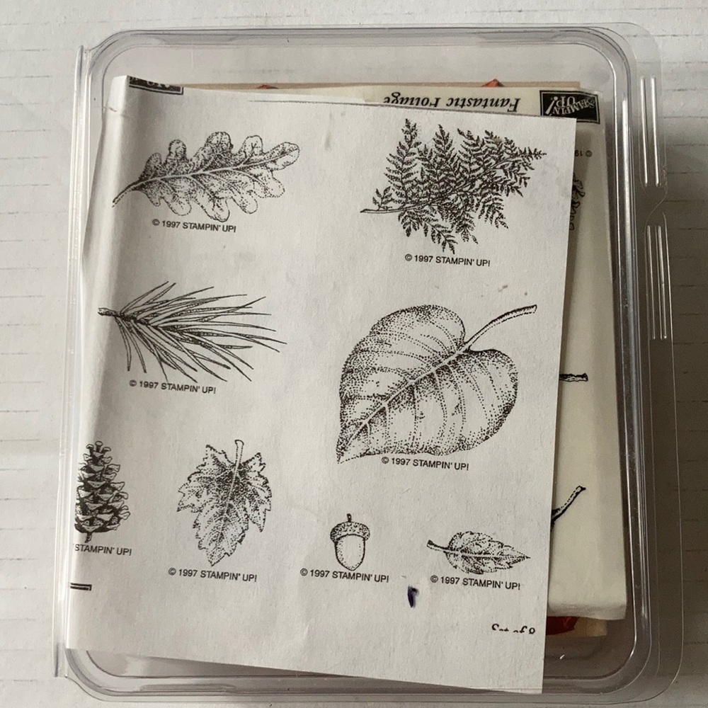 Stampin up discontinued set leafs from 1997 new.